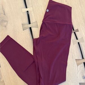 Lululemon Align leggings 28” size 6 wine/ Burgundy! ♥️